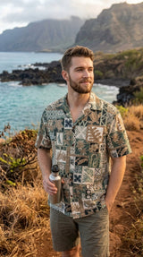 Hawaiian Symbols Men's Shirt — Men's Cotton Shirts — RJC