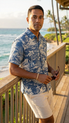 Hawaiian Woodcut II Men's Shirt — Men's Cotton Shirts — RJC
