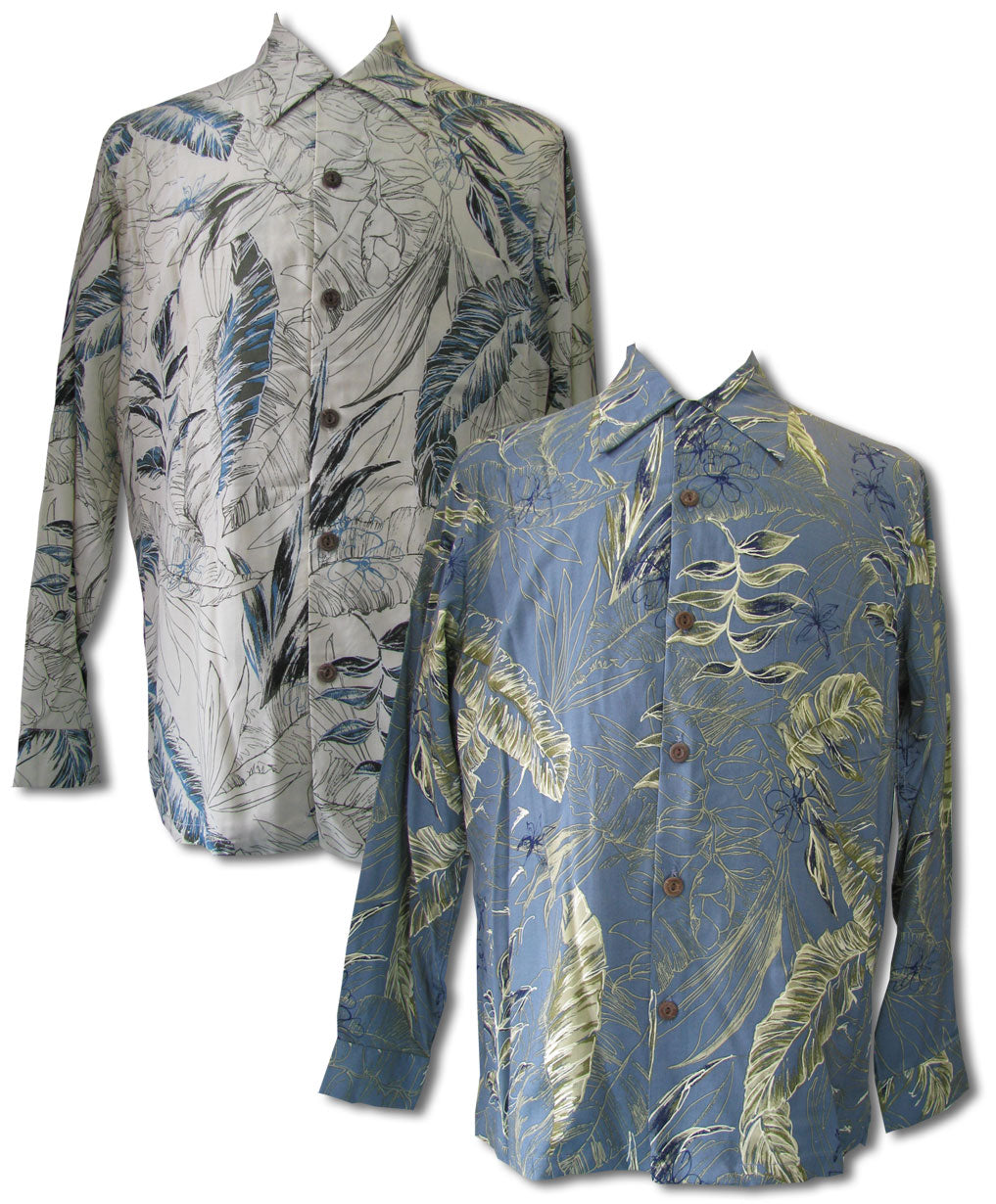 Helconia Sketch Men's Long Sleeve Shirt