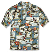 Hibiscus Fighter Airplane boy's shirt