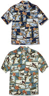 Hibiscus Fighter Planes Men's Aloha Shirt