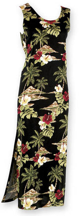 Hibiscus Island Scoop Neck Slit Tank