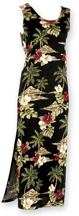 Hibiscus Island Scoop Neck Slit Tank