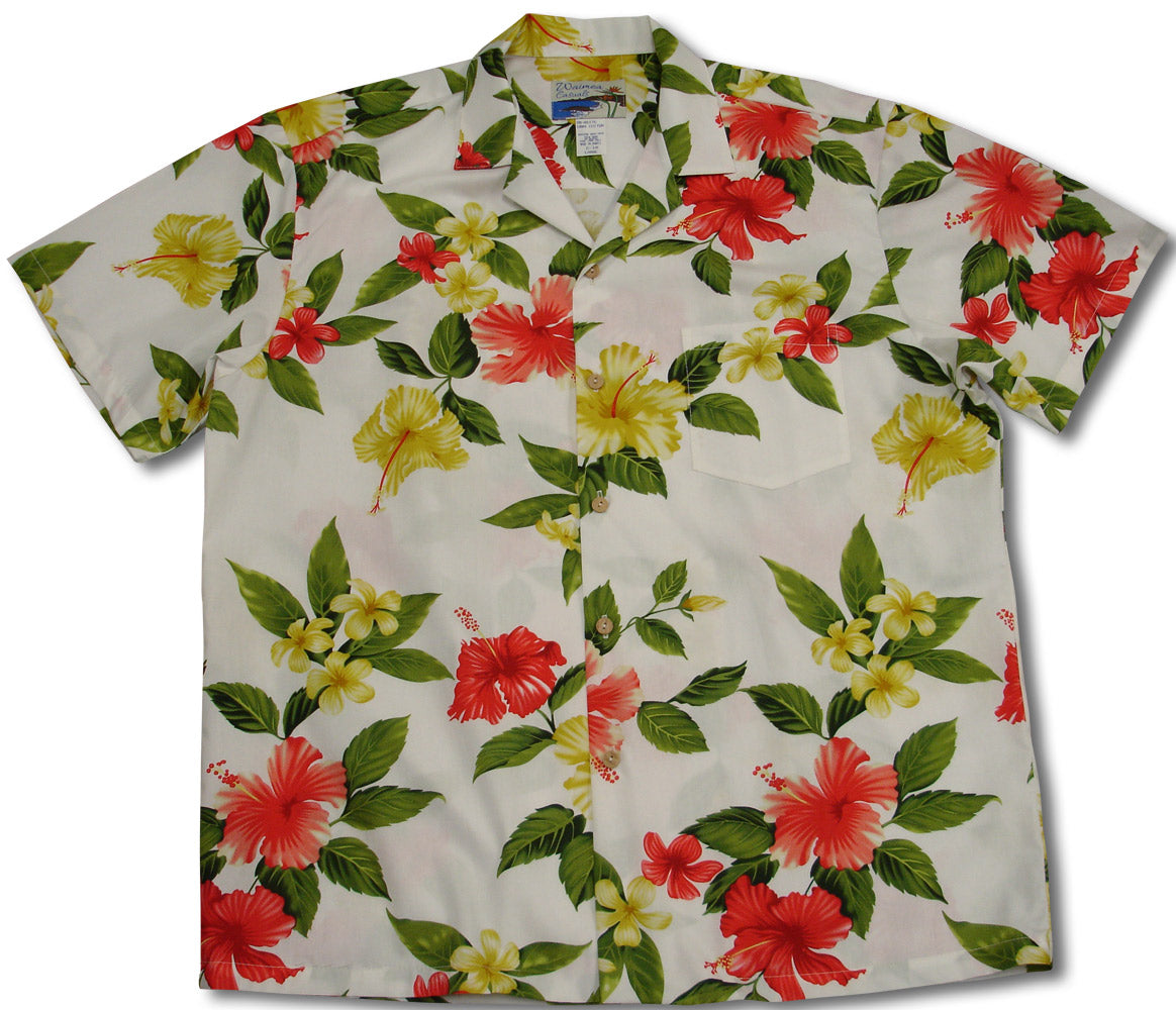 Hibiscus Plumeria Men's Waimea Casual