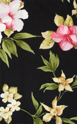 Hibiscus Summer Collarless Blouse