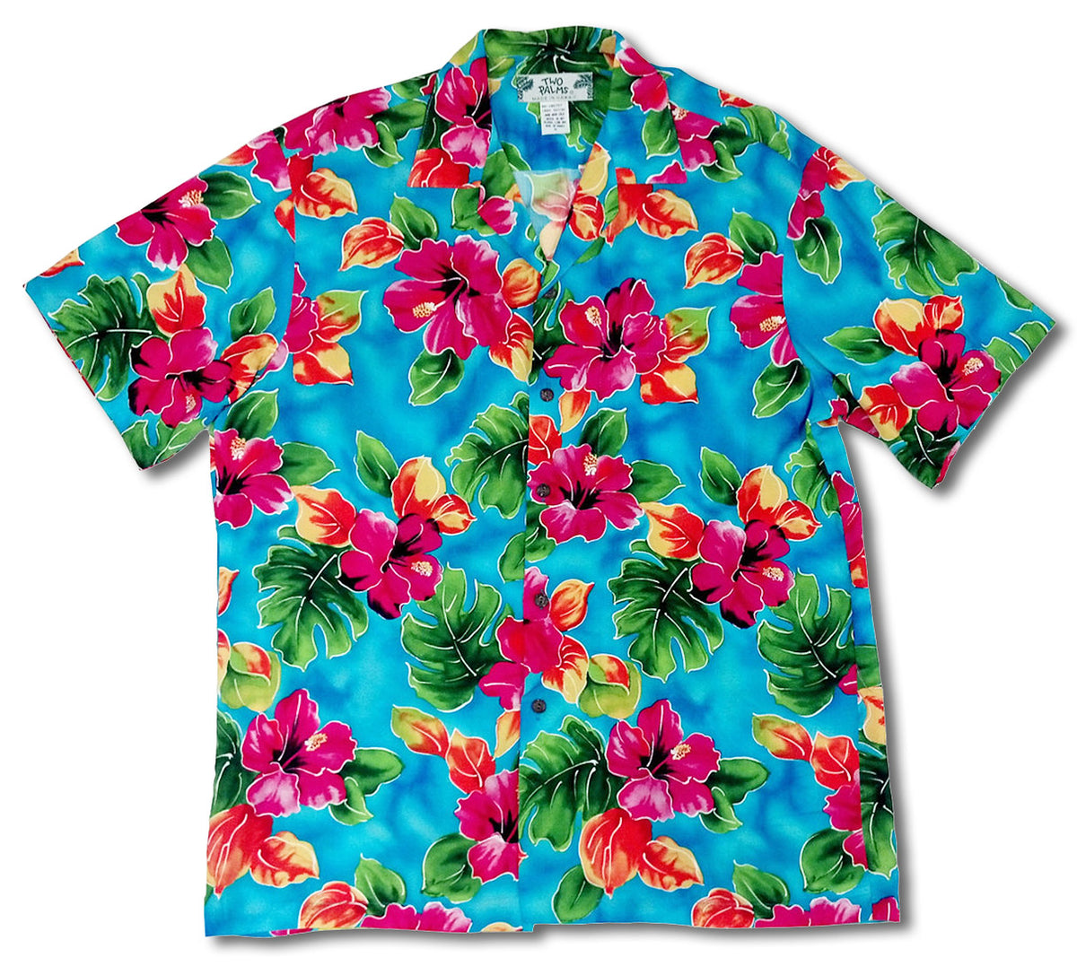 Hibiscus Watercolor men's Hawaiian shirt