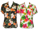 Hibiscus Watercolor Women's Fitted Blouse