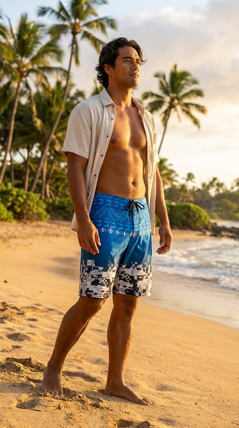 20" Digitial Coast 8 Way Stretch HIC Board Shorts — Boardshorts — HIC (view 3)
