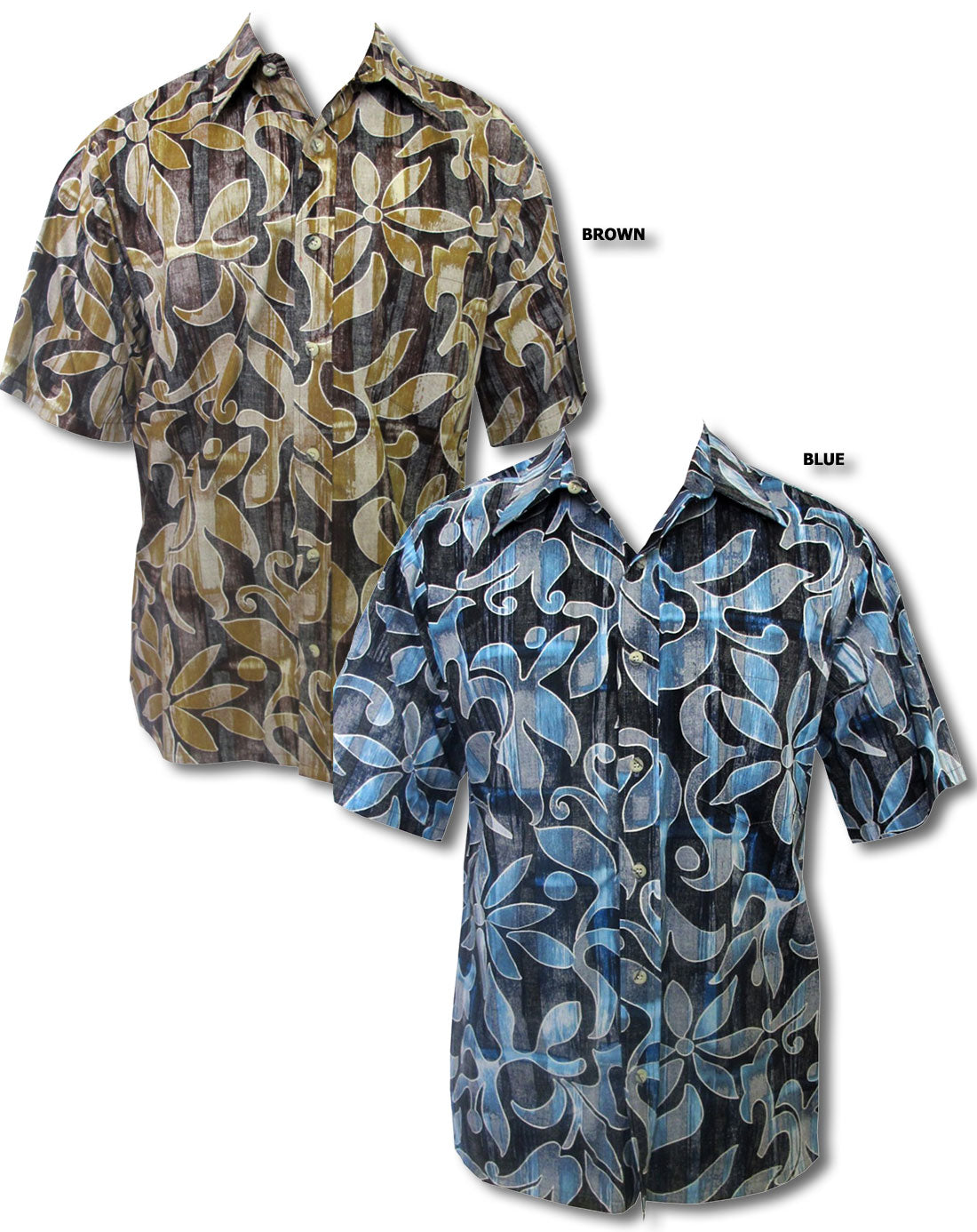 Hombre Pareau Men's Go Barefoot Reverse Print Aloha Shirt
