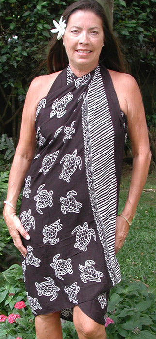 Honu Turtle half or full size pareo sarong