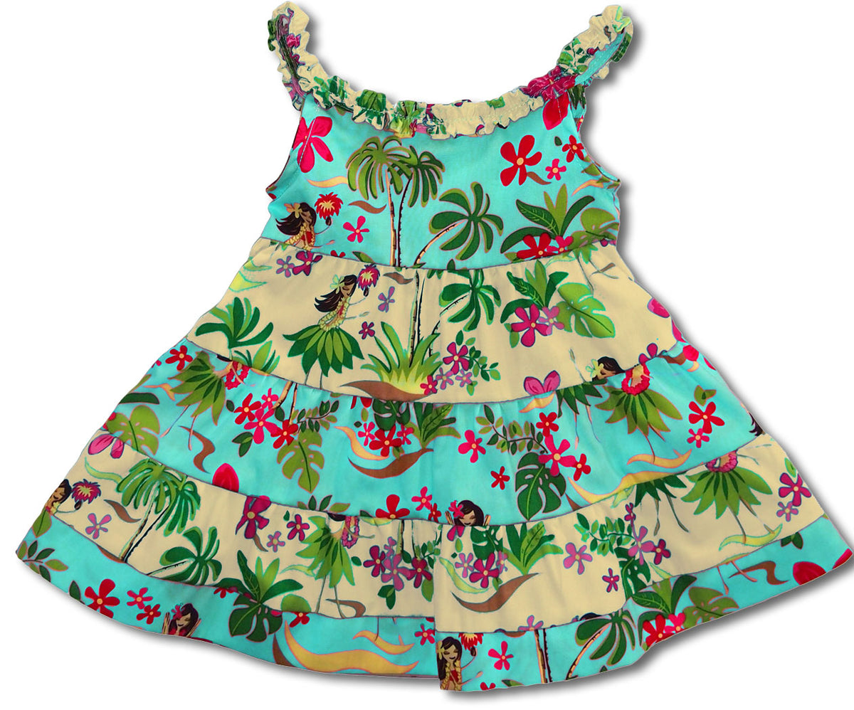 Hula Girl Dance Tier Style - Infant & Toddler Sizes