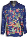 Hula Girl Palm Kamehameha Style Long Sleeve Shirt