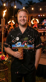 Hula Dancing Santa Christmas Shirt — Men's Cotton Shirts — Pacific Legend