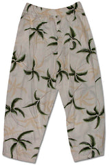 Hurricane Capri Cropped Rayon elastic stretch waist pants