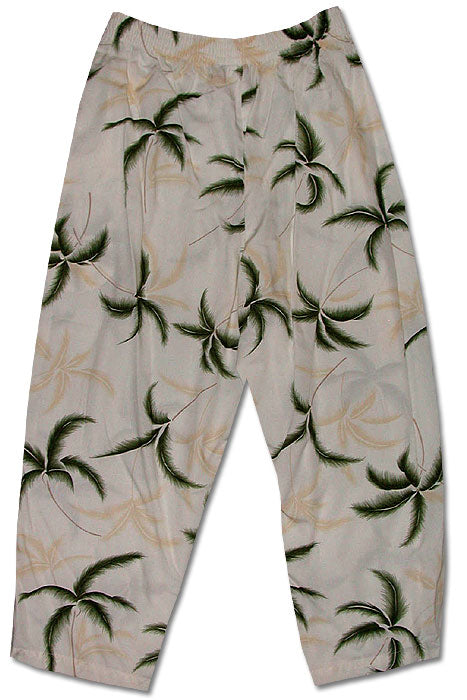 Hurricane Capri Cropped Rayon elastic stretch waist pants