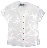 Hurricane Women's White Collarless Blouse
