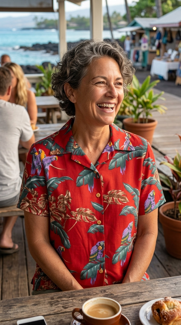 Jungle Bird women's paradise found shirt — Women's Camp Shirts — Paradise Found (view 7)