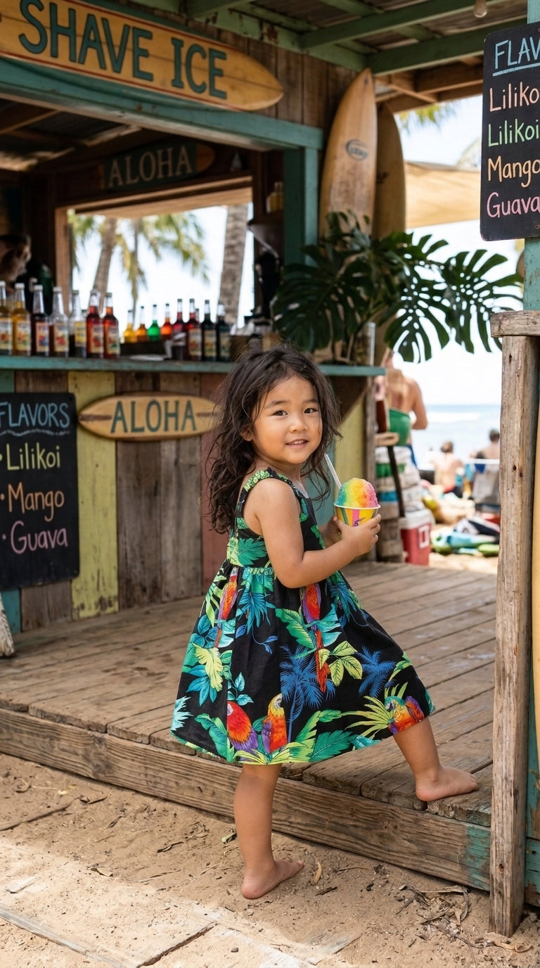 RJC Girls Jungle Parrot Bungee Dress