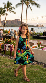 RJC Girl's Jungle Parrot Short Tank Hawaiian Dress
