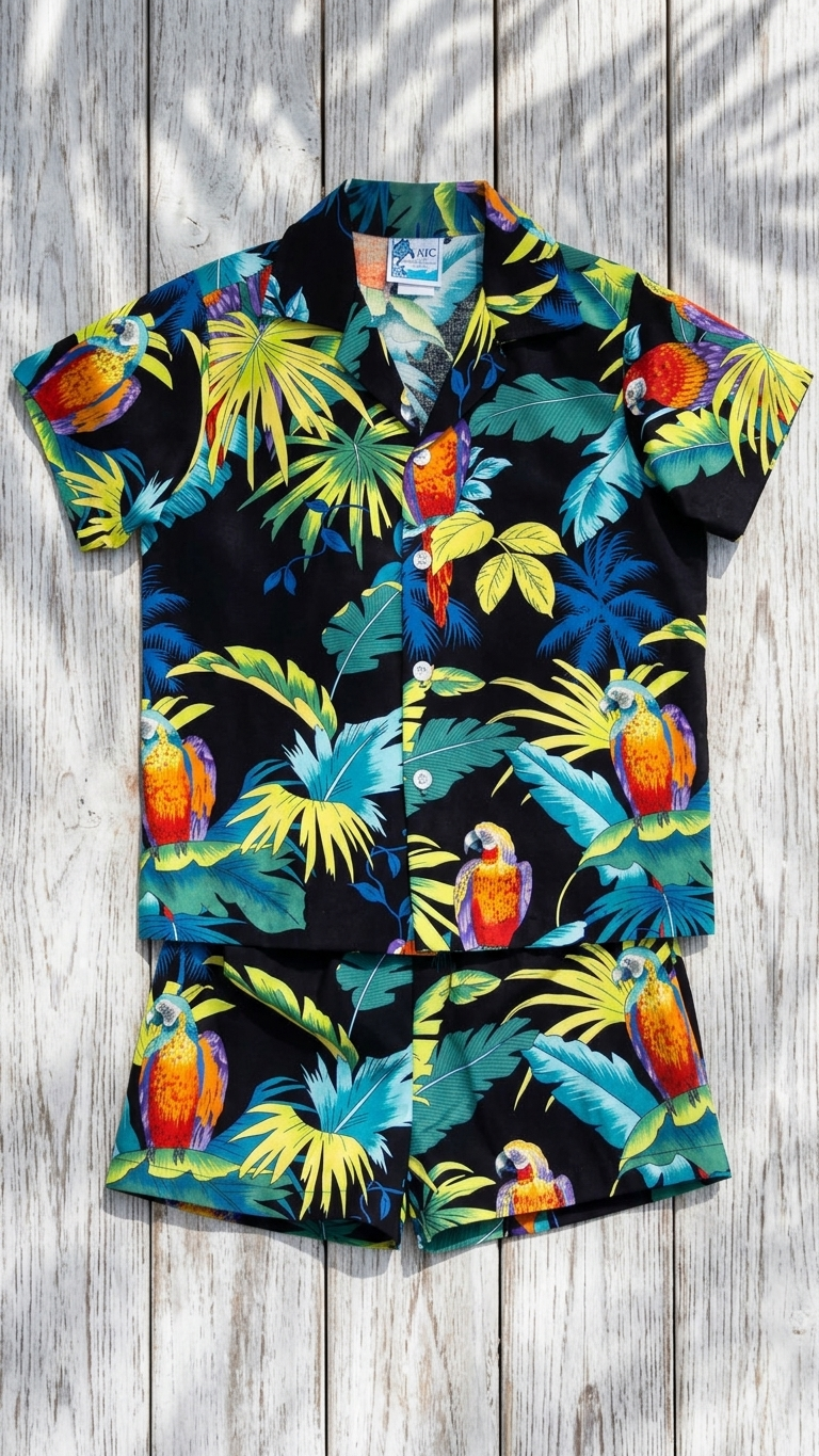 Jungle Parrots Boy's 2pc — Boys Cabana Sets — RJC (view 8)