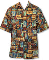 Kailua Polynesian Tropical Print Men's Go Barefoot Cotton Shirt
