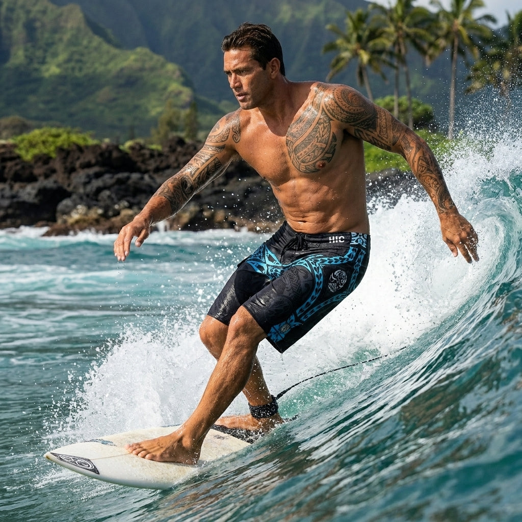 HIC Kanaha Quick Dry Board Shorts 20"-23.5" — Boardshorts — HIC