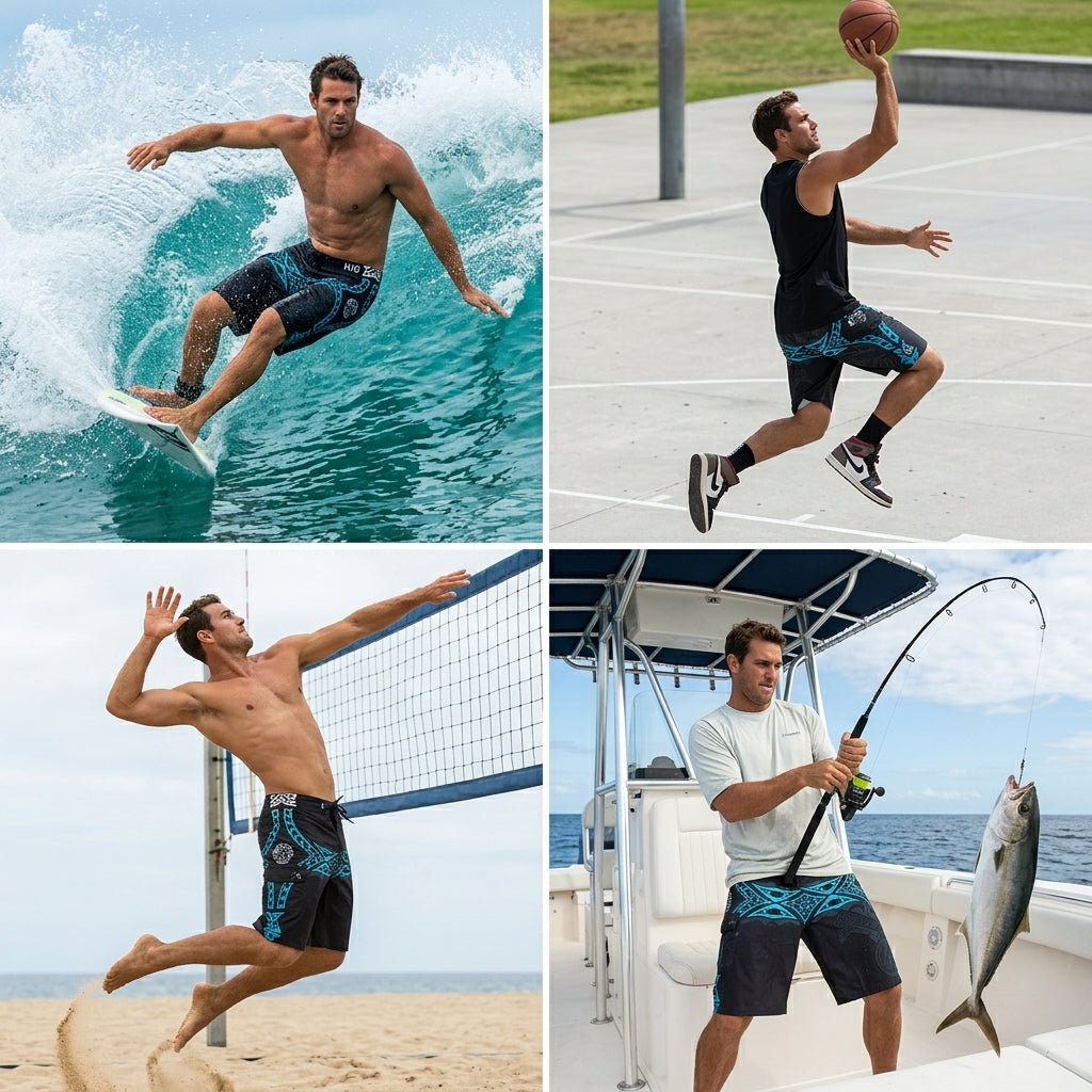 HIC Kanaha Quick Dry Board Shorts 20"-23.5" — Boardshorts — HIC (view 7)