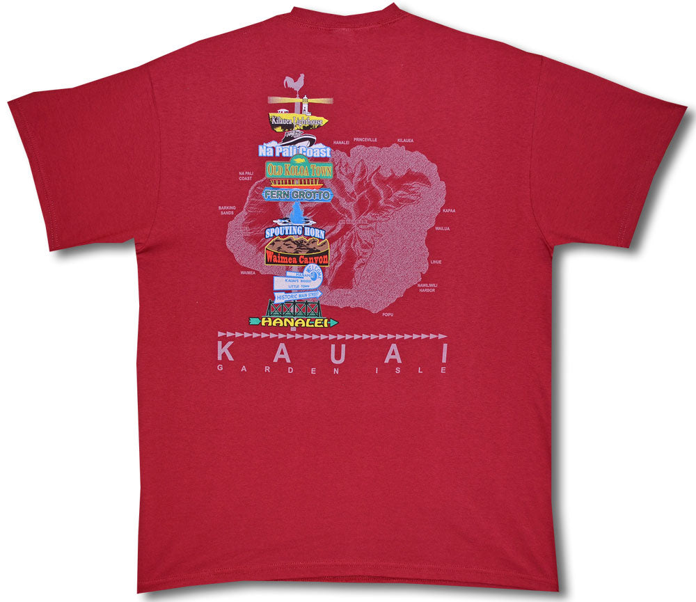 Kauai Garden Isle Sign Post T-Shirt