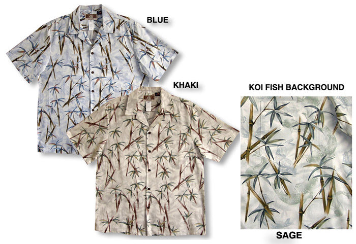 PEACHED COTTON Koi Fish Bamboo Forest