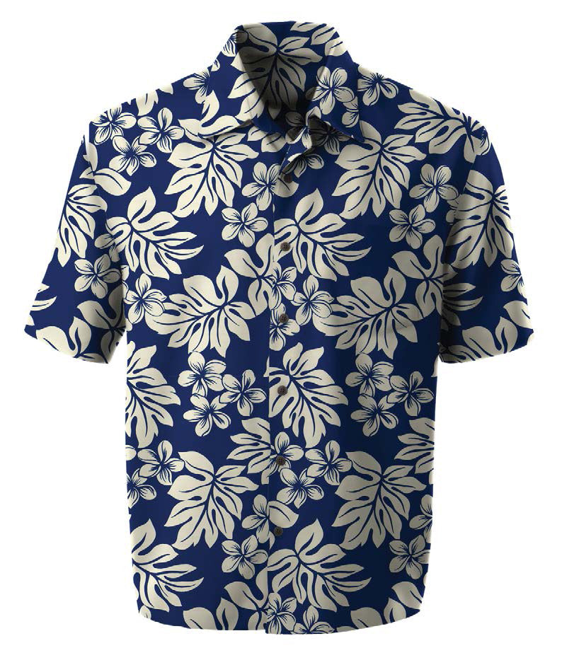 Late Blooming Plumeria men's Rayon aloha shirt