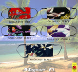 2pc Magnum PI Styled Rayon Face Masks