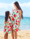 Mallow Hibiscus Hawaiian Scarf Hem Sundress