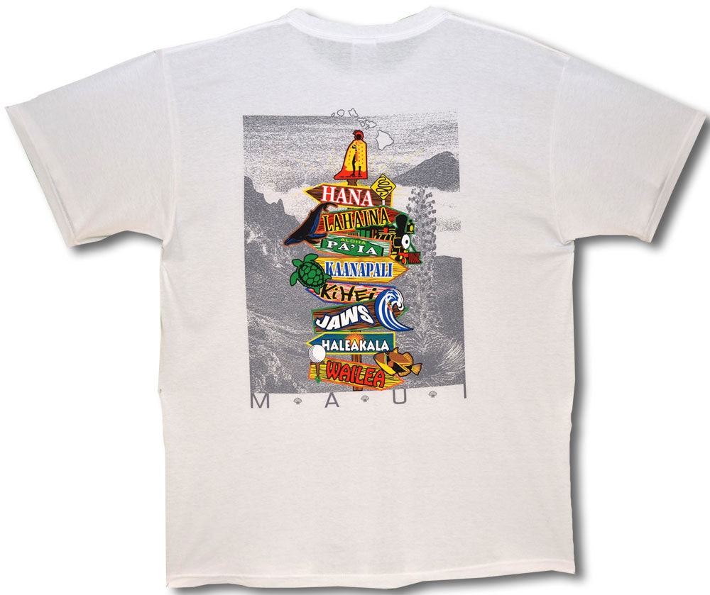 Maui Valley Isle Sign Post T-Shirt