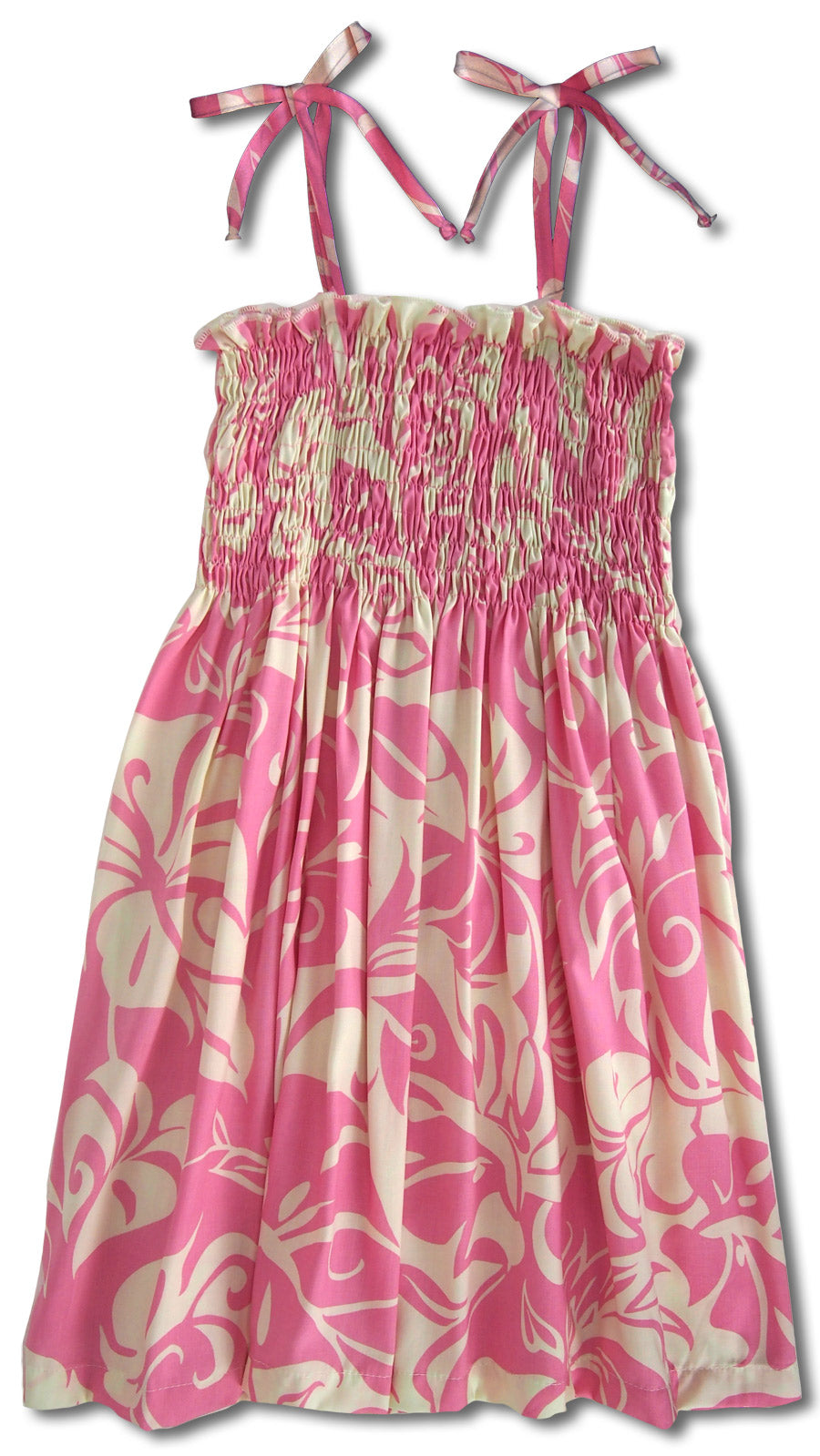 Melodic Tendril Floral Girl's Ruffle Bottom Dress