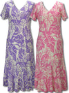 Melodic Tendril Floral Women's Tea Length Dress