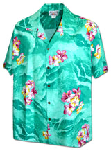 Hibiscus Ocean Waves Men's Shirt