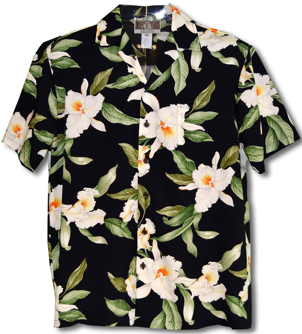 White Orchid Maui men's shirt