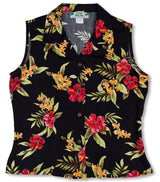 Mini-Hibiscus Women's Sleeveless Blouse