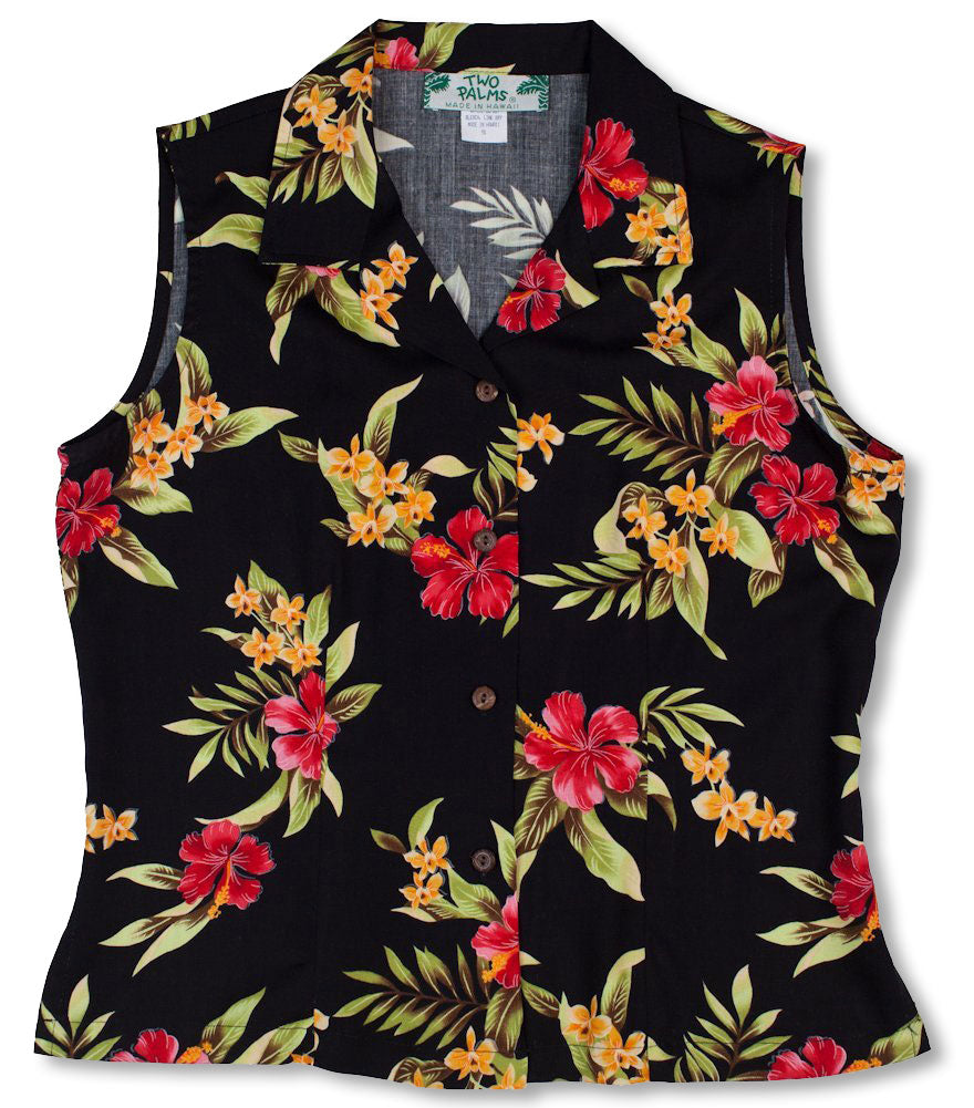 Mini-Hibiscus Women's Sleeveless Blouse