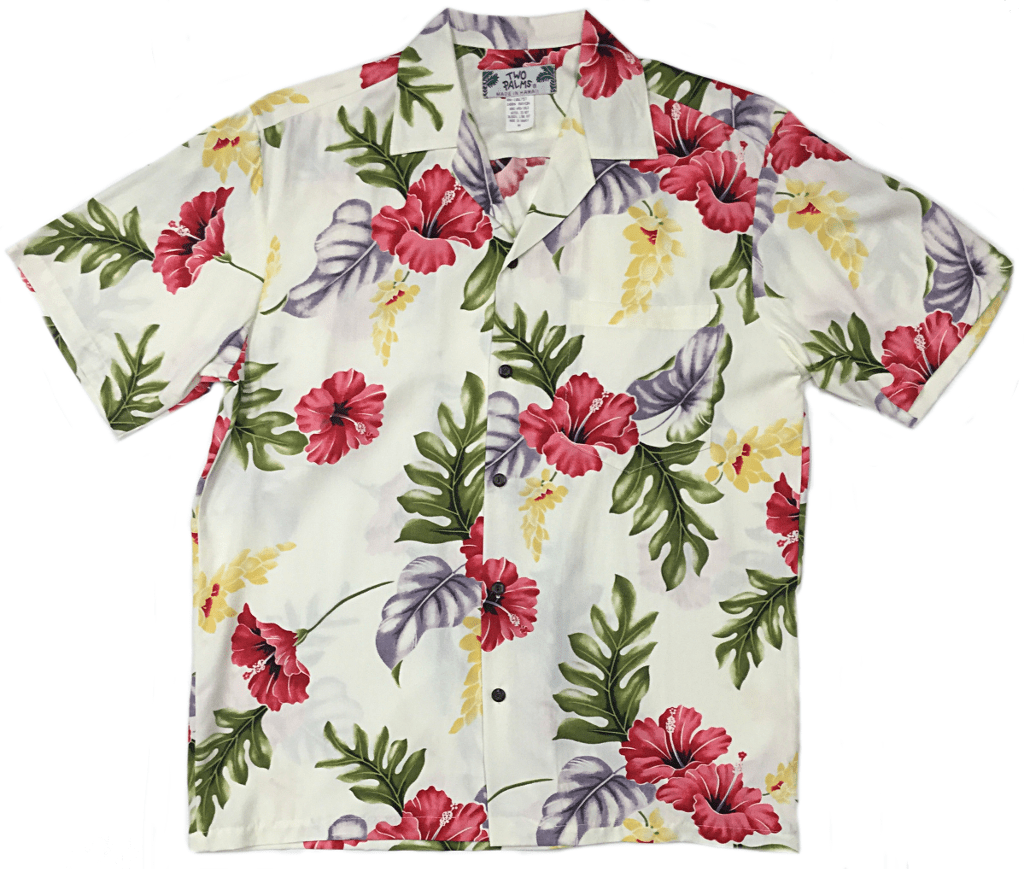 Monstera Hibiscus men's Hawaiian shirt