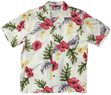 Monstera Hibiscus men's Hawaiian shirt