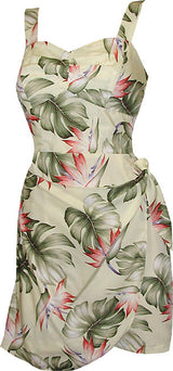 Monstera Paradise Smocked Back Sarong