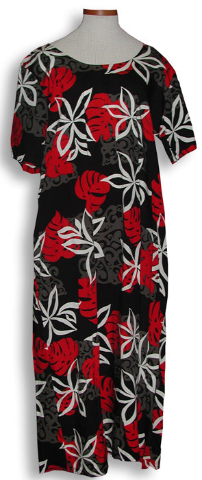Monstera Quilt Dress with Pockets