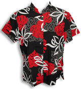 Monstera Quilt Women's Mandarin Collar Fitted Blouse
