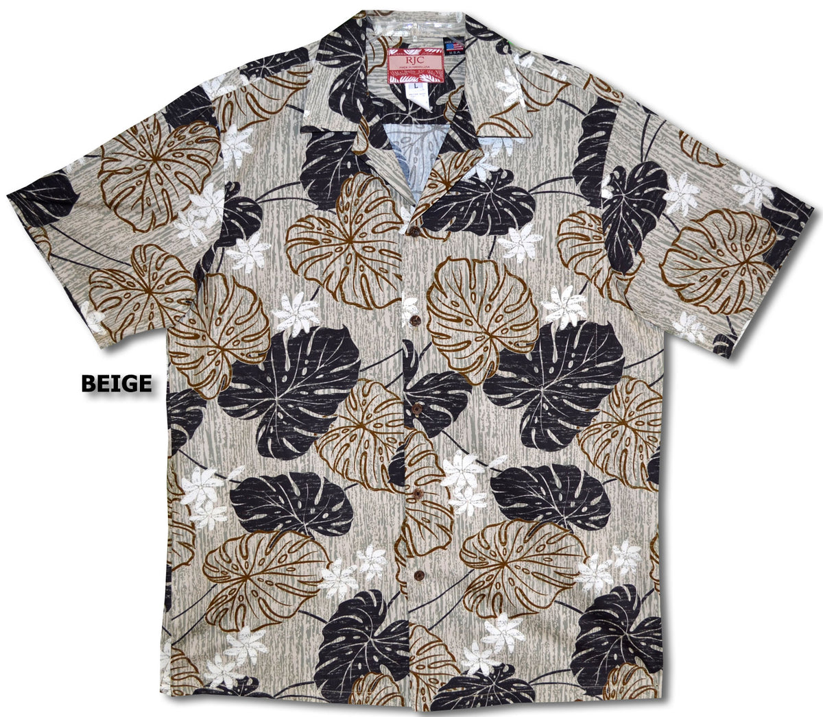 Monstera White Flower men's shirt