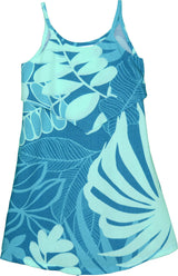 Tropical Leaf Evolution Overlay Slip Dress