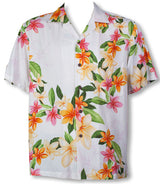 Nadina Plumeria men's Hawaiian shirt