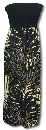 Monstera Fan Palm Knit Top Long Dress