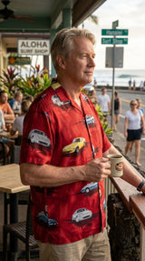 Nissan Z collection men's Hawaiian style rayon print