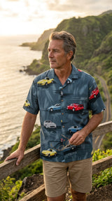 Nissan Z collection men's Hawaiian style rayon print